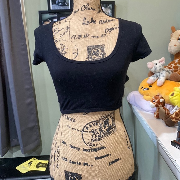 Cross Back Crop Top - Picture 1 of 3